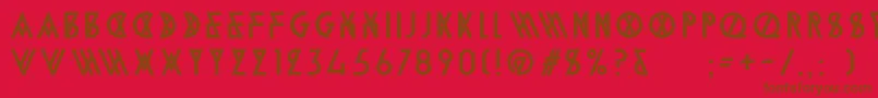 AlpineTypefaceA2Regular Font – Brown Fonts on Red Background