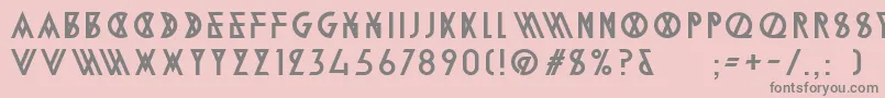 AlpineTypefaceA2Regular Font – Gray Fonts on Pink Background
