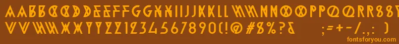 AlpineTypefaceA2Regular Font – Orange Fonts on Brown Background