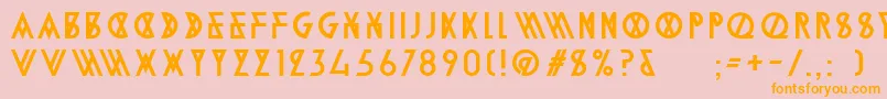 AlpineTypefaceA2Regular Font – Orange Fonts on Pink Background