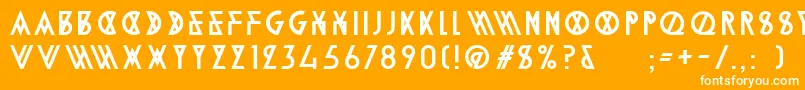 AlpineTypefaceA2Regular Font – White Fonts on Orange Background
