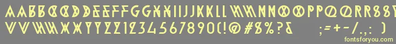 AlpineTypefaceA2Regular Font – Yellow Fonts on Gray Background