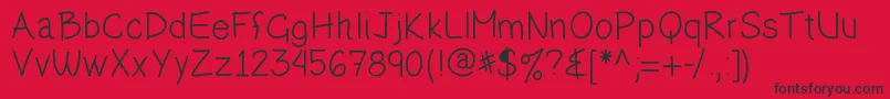 Olihand Font – Black Fonts on Red Background
