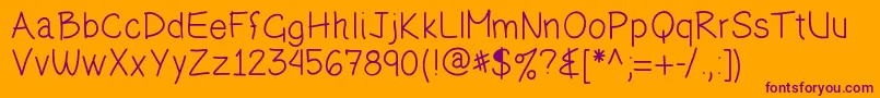 More about Olihand Font Olihand Font – Purple Fonts on Orange Background