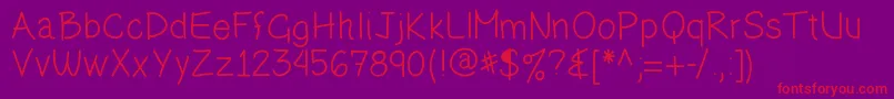 Olihand Font – Red Fonts on Purple Background