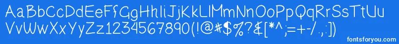 Olihand Font – White Fonts on Blue Background