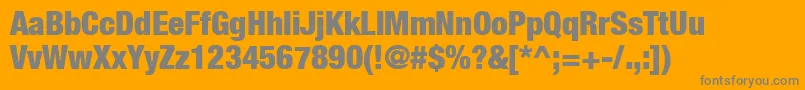 HelveticaNeueCondensedBlack Font – Gray Fonts on Orange Background