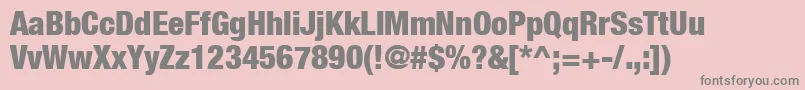 HelveticaNeueCondensedBlack Font – Gray Fonts on Pink Background