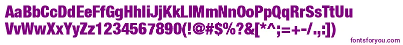HelveticaNeueCondensedBlack Font – Purple Fonts on White Background