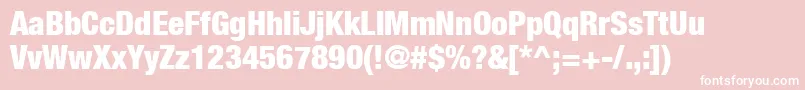 HelveticaNeueCondensedBlack Font – White Fonts on Pink Background