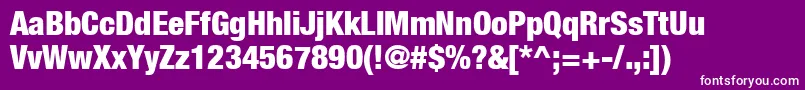 HelveticaNeueCondensedBlack Font – White Fonts on Purple Background