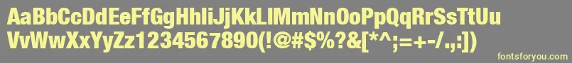 HelveticaNeueCondensedBlack Font – Yellow Fonts on Gray Background