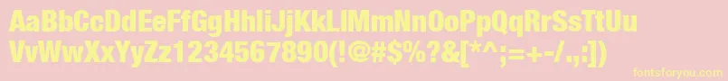 HelveticaNeueCondensedBlack Font – Yellow Fonts on Pink Background