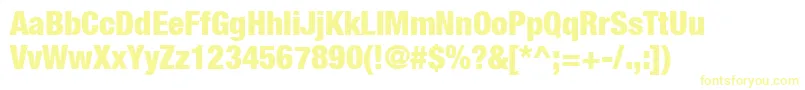 HelveticaNeueCondensedBlack Font – Yellow Fonts on White Background