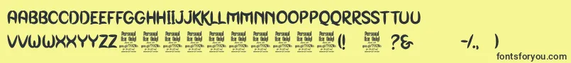 GenoockPersonalUse Font – Black Fonts on Yellow Background