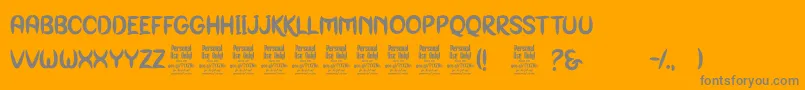 GenoockPersonalUse Font – Gray Fonts on Orange Background