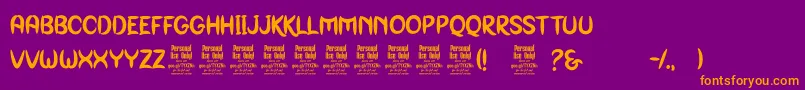 GenoockPersonalUse Font – Orange Fonts on Purple Background