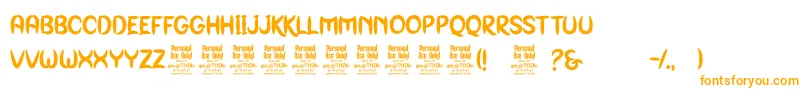 GenoockPersonalUse Font – Orange Fonts on White Background