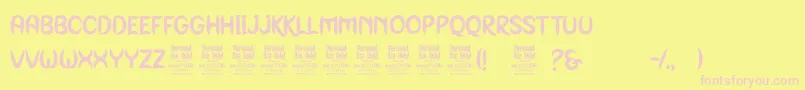 GenoockPersonalUse Font – Pink Fonts on Yellow Background