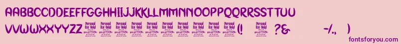 GenoockPersonalUse Font – Purple Fonts on Pink Background