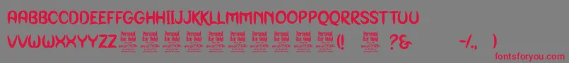 GenoockPersonalUse Font – Red Fonts on Gray Background