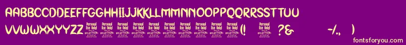 GenoockPersonalUse Font – Yellow Fonts on Purple Background