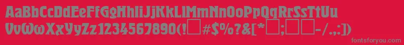 HeroldBold Font – Gray Fonts on Red Background