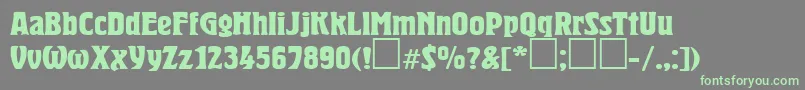 HeroldBold-fontti – vihreät fontit harmaalla taustalla