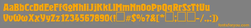 HeroldBold Font – Orange Fonts on Gray Background