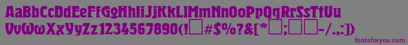 Шрифт HeroldBold – фиолетовые шрифты на сером фоне
