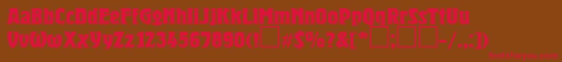 HeroldBold Font – Red Fonts on Brown Background