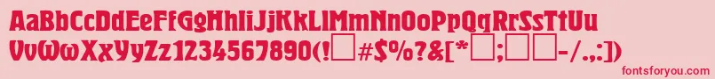 HeroldBold Font – Red Fonts on Pink Background