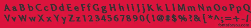 Fatleft Font – Black Fonts on Red Background