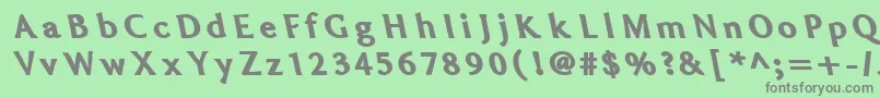 Fatleft Font – Gray Fonts on Green Background