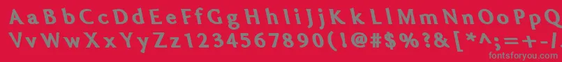 Fatleft Font – Gray Fonts on Red Background