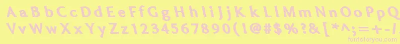 Fatleft Font – Pink Fonts on Yellow Background