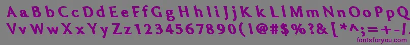 Fatleft Font – Purple Fonts on Gray Background