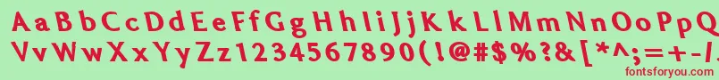 Fatleft Font – Red Fonts on Green Background