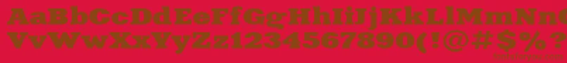 Aardvark115n Font – Brown Fonts on Red Background