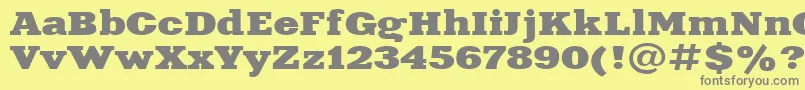 Aardvark115n Font – Gray Fonts on Yellow Background