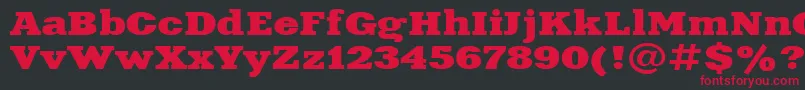 Aardvark115n Font – Red Fonts on Black Background