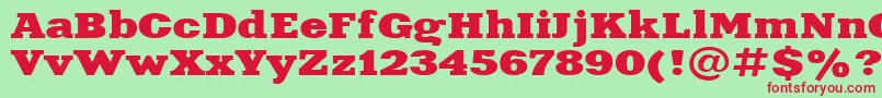 Aardvark115n Font – Red Fonts on Green Background