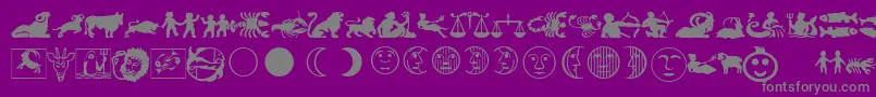 LinotypeAstrologyPiTwo Font – Gray Fonts on Purple Background