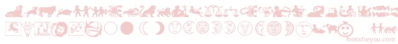 Police LinotypeAstrologyPiTwo – polices roses sur fond blanc