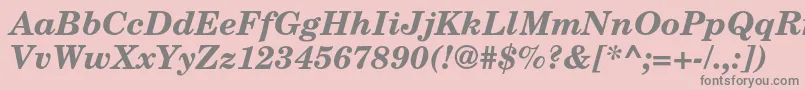 TexgyrescholaBolditalic Font – Gray Fonts on Pink Background