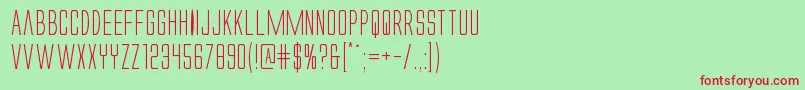 Alienleagueii Font – Red Fonts on Green Background