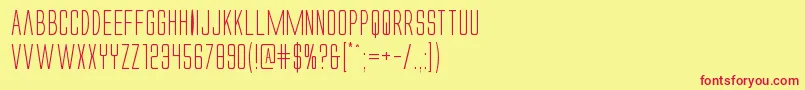 Alienleagueii Font – Red Fonts on Yellow Background