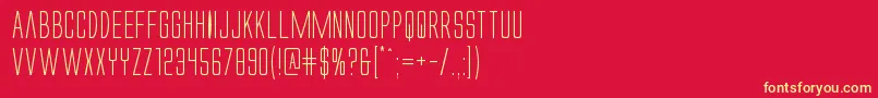 Alienleagueii Font – Yellow Fonts on Red Background
