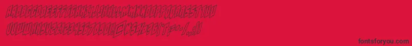Galaxyforceoutital Font – Black Fonts on Red Background