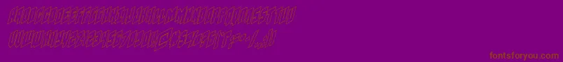 Galaxyforceoutital Font – Brown Fonts on Purple Background